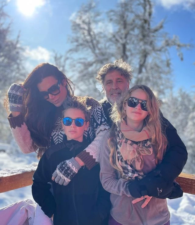 Flor de la V y su familia vacacionan en la Patagonia