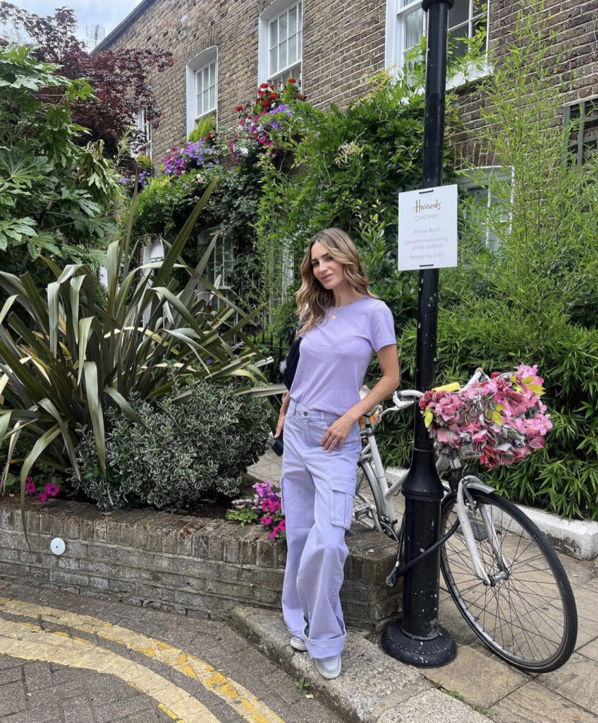 María Vázquez apostó por el lavanda, el color más trendy del 2023. Foto: Instagram.