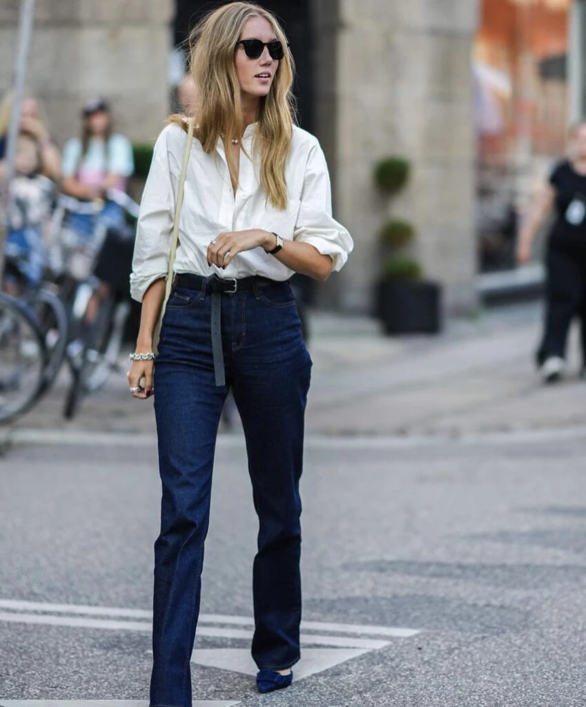 Jean y camisa, la combinación que no falla. Foto: Pinterest.