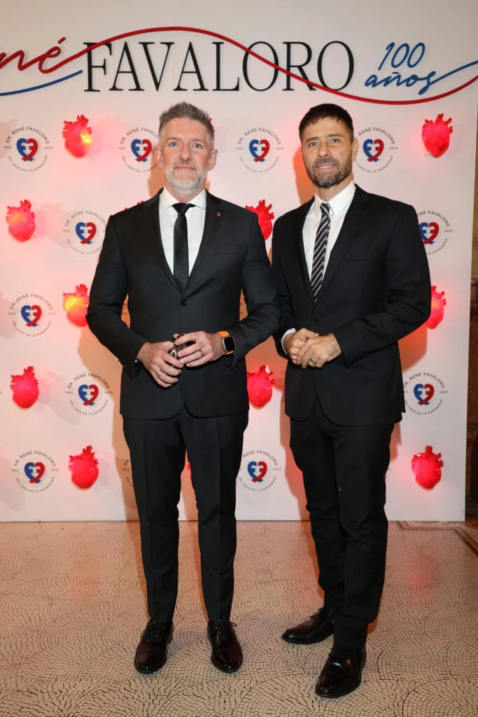 Luis Novaresio y Braulio Bauab en la gala por los 100 años de René Favaloro en el Teatro Colón