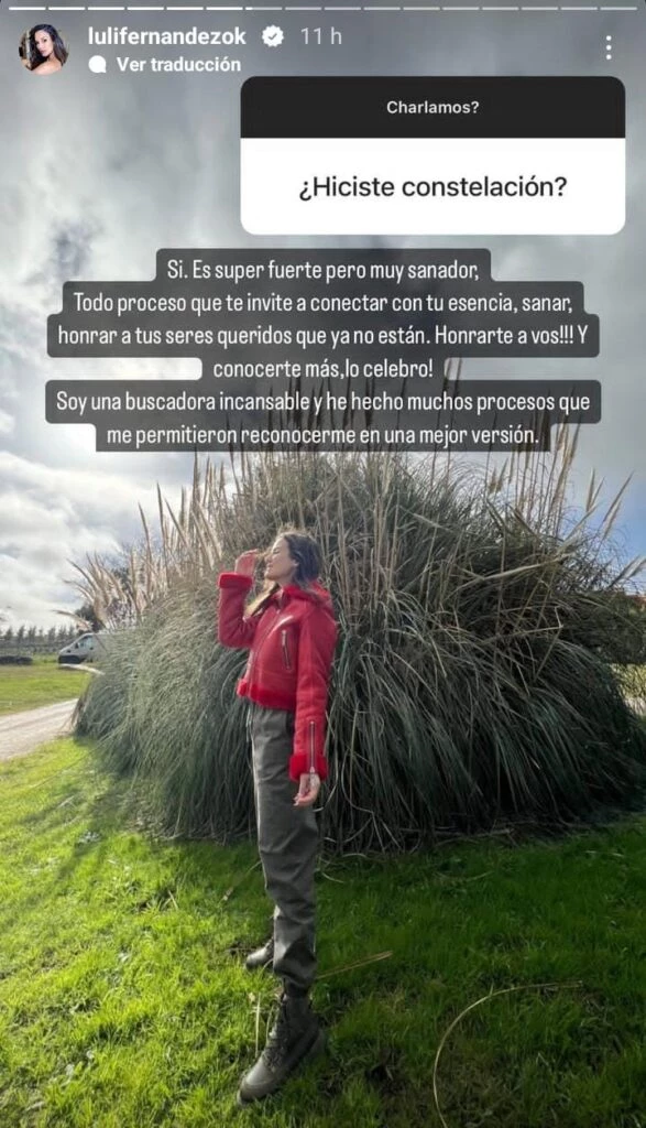 Luli Fernández reveló que hizo constelación familiar