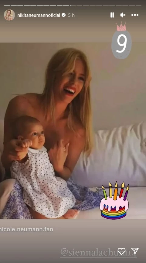 Nicole Neumann saludó a su hija Sienna por su cumpleaños número 9