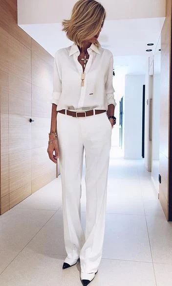 Pantalones blancos tendencia