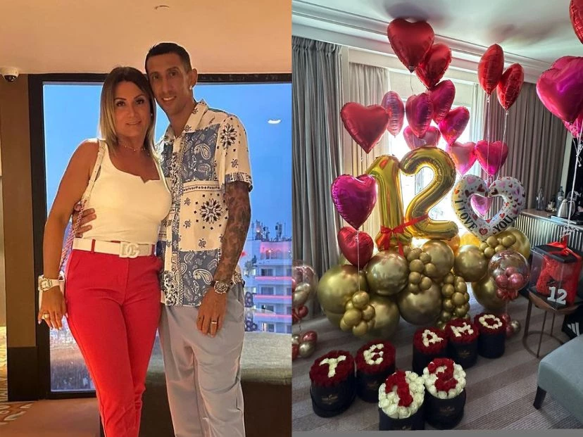 Aniversario casado de Ángel Di María