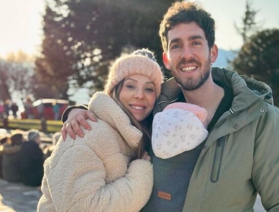 Noelia Marzol y su familia disfrutan de la nieve en Bariloche