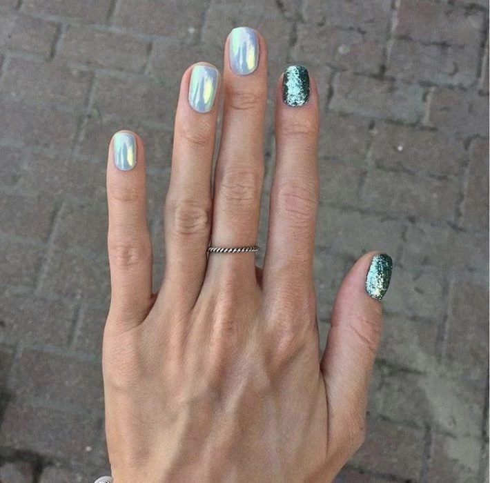 uñas metalizadas color