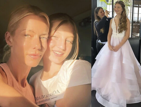 Mientras Indiana no decide aún cómo celebrar sus 15, su hermana Allegra se hace fotos con increíbles vestidos de fiesta