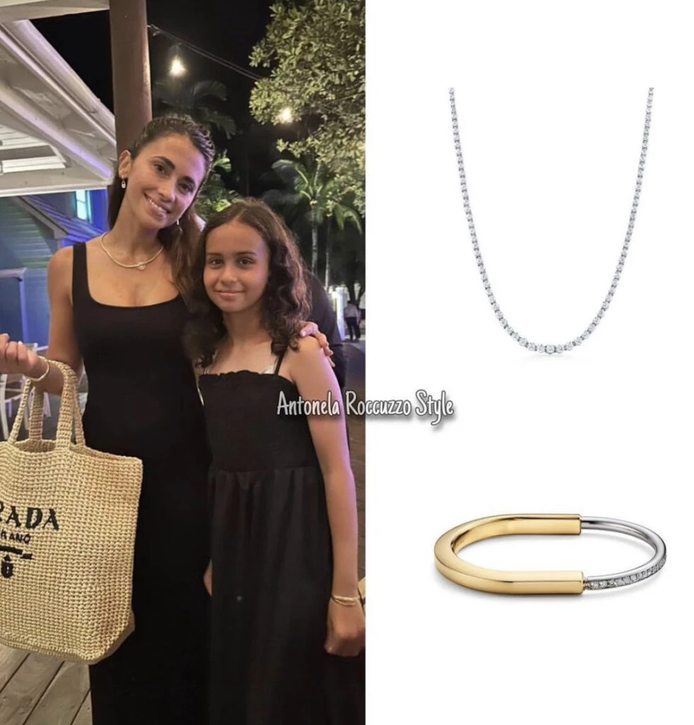 Antonela Roccuzzo usó en Miami la cartera must-have de este 2023. Foto: Instagram.