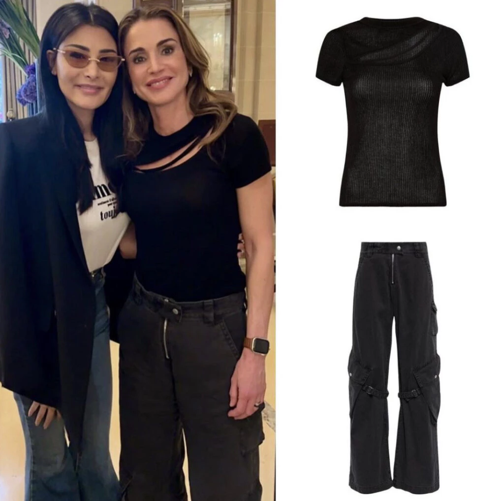 Así es el look Y2K de Rania de Jordania. Foto: Instagram.