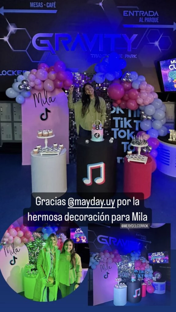Así fue el cumpleaños de Mila, la hija de Mery del Cerro y Meme Bouquet. Foto: Instagram.