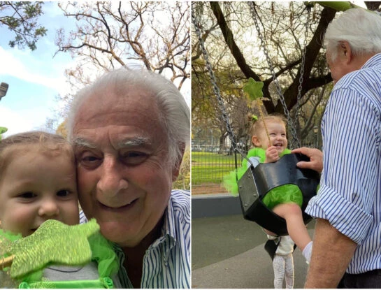 Así fue la divertida tarde de Anita, la hija de Pampita, junto a su abuelo paterno
