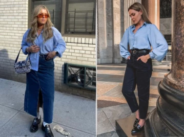 Camisa celeste destacada