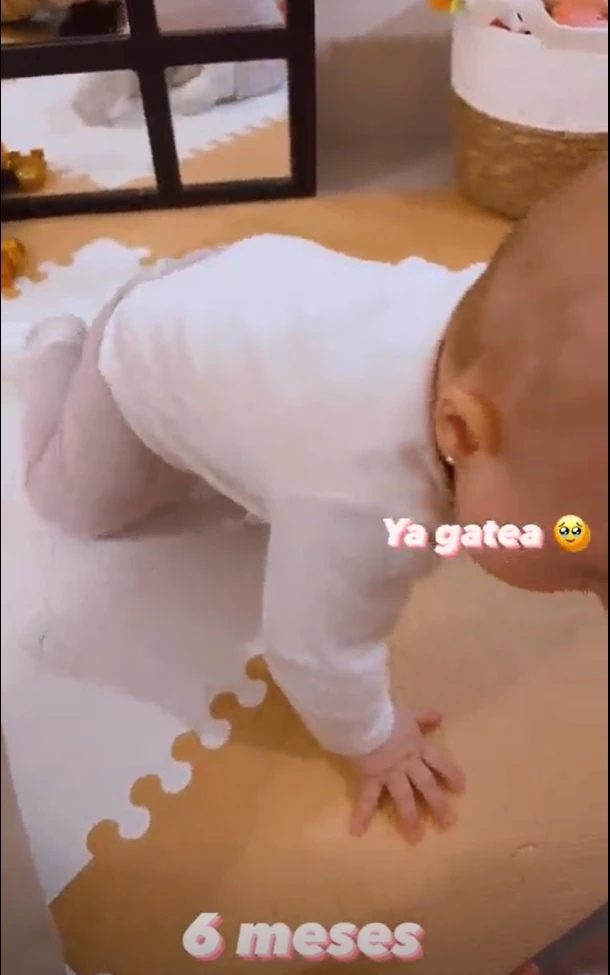 Cande Ruggeri mostró a su beba gateando