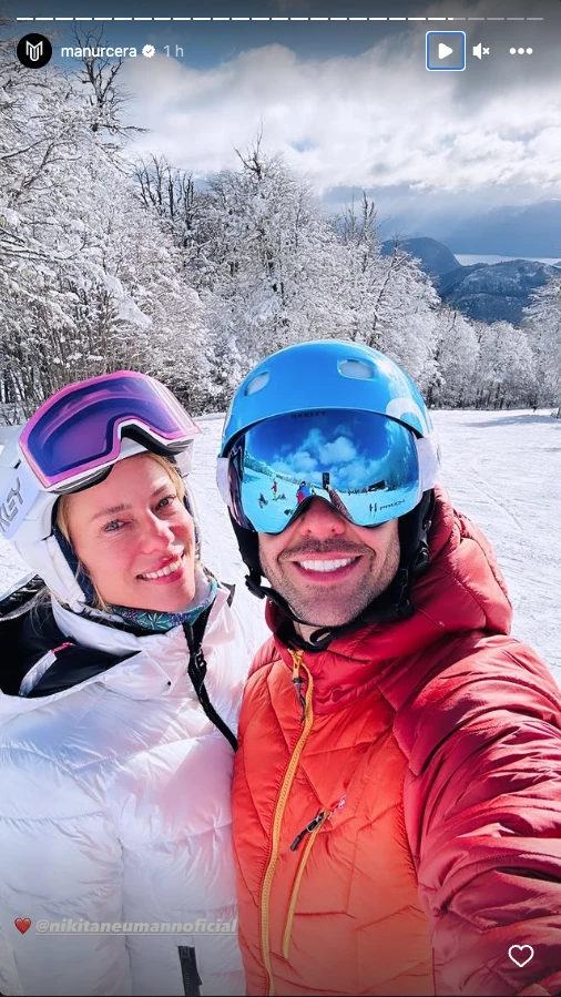 Nicole Neumann y Manu Urcera en Bariloche