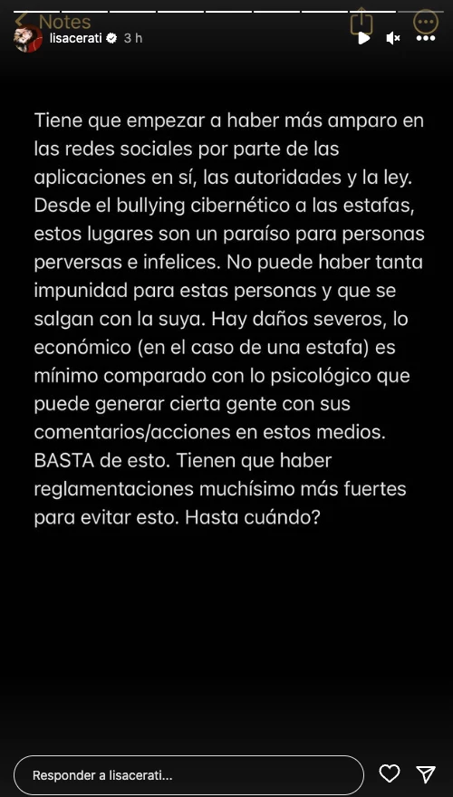 Lisa Cerati estafada