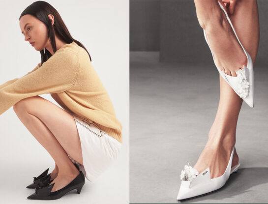 Las nuevas ballerinas "origami" de Prada conquistarán tu corazón (y tu look)