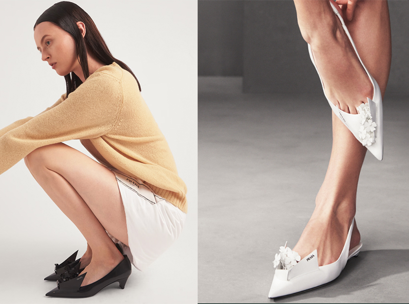 Las nuevas ballerinas "origami" de Prada conquistarán tu corazón (y tu look)