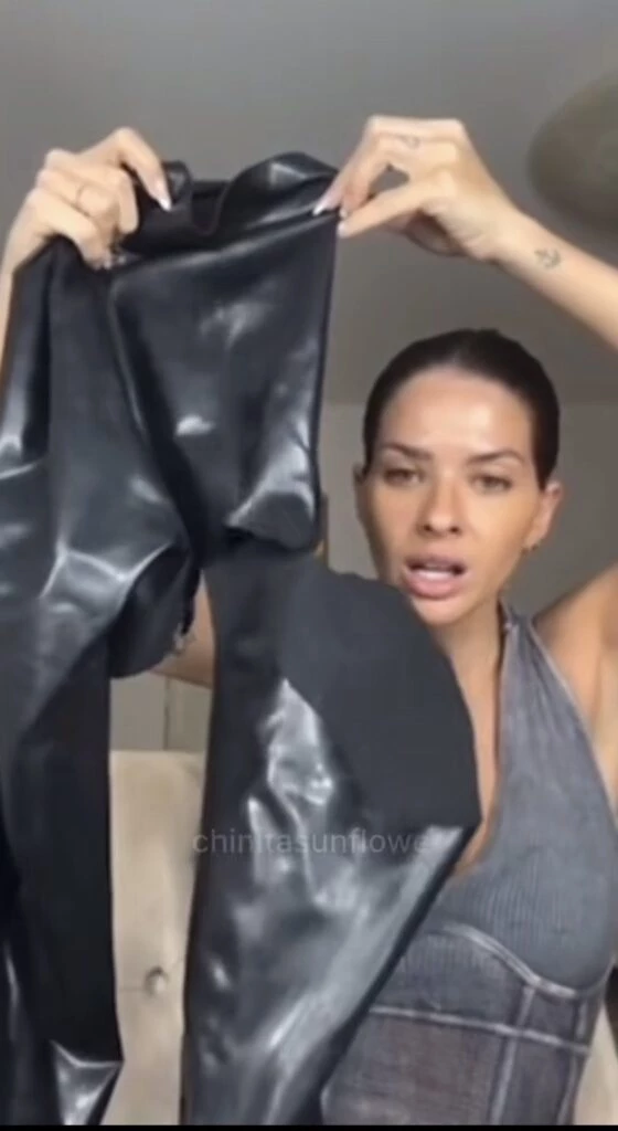 El inconveniente fashion de la China Suárez. Foto: TikTok.