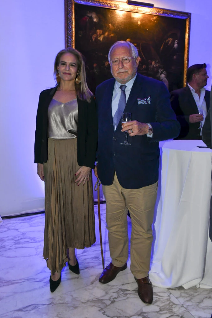 Pilar Lacalle Pou, la hermana del presidente uruguayo, y Diego Guelar.