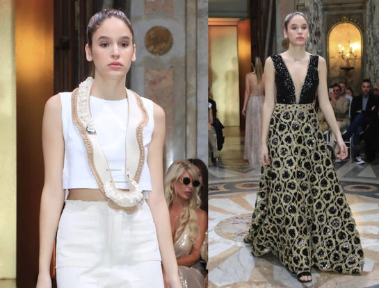 Es nieta de Palito Ortega, hija de Emanuel Ortega: India Ortega brilla como modelo en la pasarela