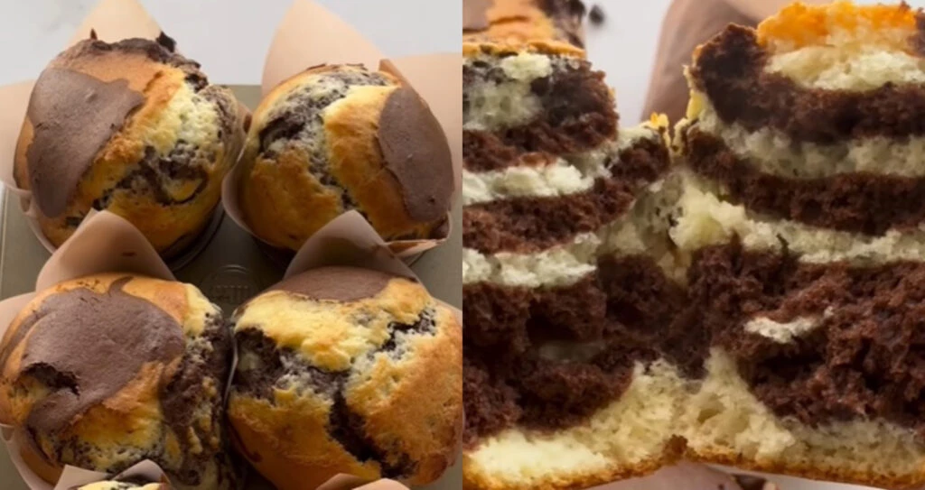 La receta de muffins marmolados
