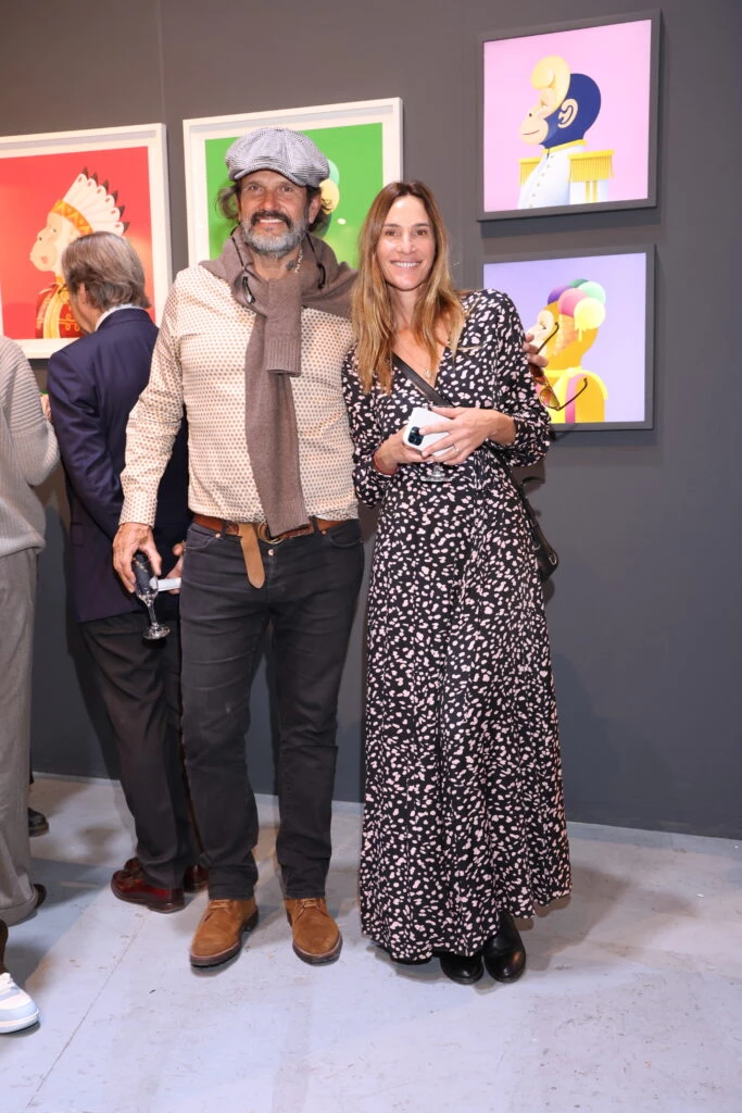 Lara Bernasconi y Federico Álvarez Castillo en el lanzamiento de Fancy Monas en arteBA_MC Galería