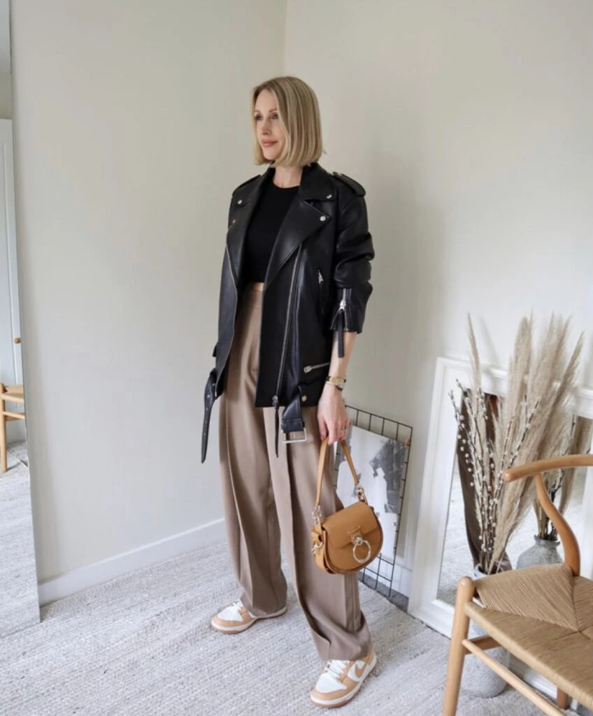 Las camperas de cuero pisan fuerte este invierno 2023