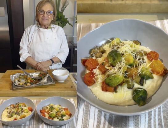 Polenta cremosa con vegetales de estación: la receta práctica de Dolli Irigoyen que te soluciona una comida