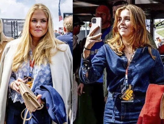 Los looks de Amalia y Alexia en el Gran Premio de F1: las hijas de Máxima deslumbraron con sus estilismos