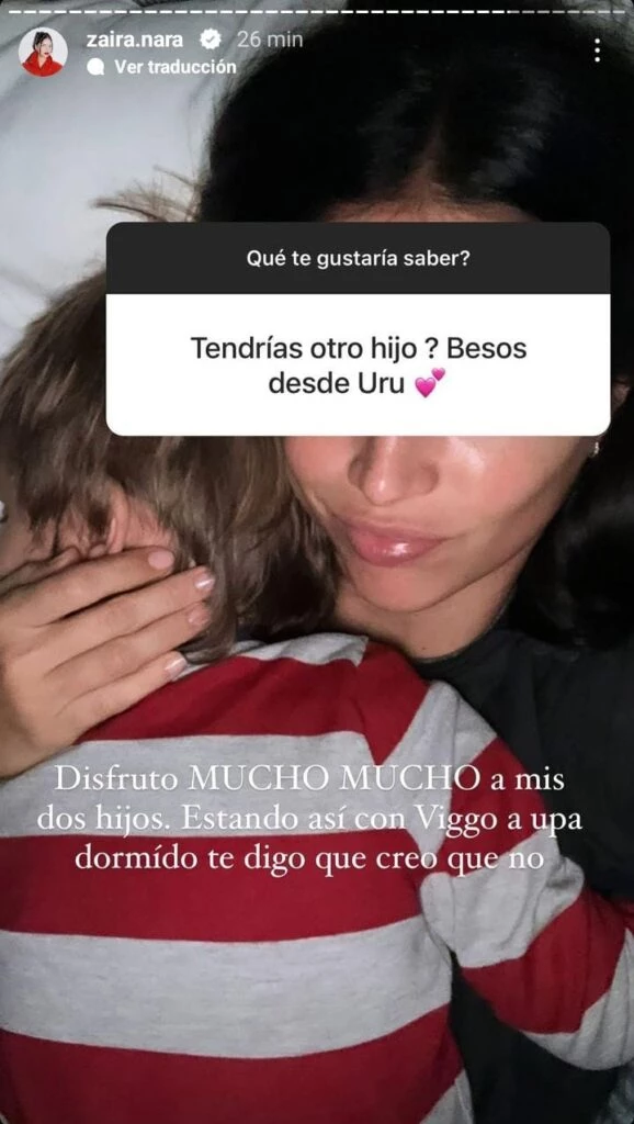 Zaira Nara respondió si tendría otro hijo