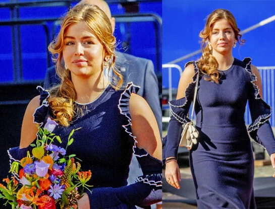 La princesa Alexia practica la moda circular: llevó un vestido de Máxima a su primera presentación oficial