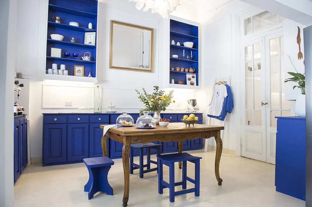 La espectacular cocina bitono de Belu Melamed. 