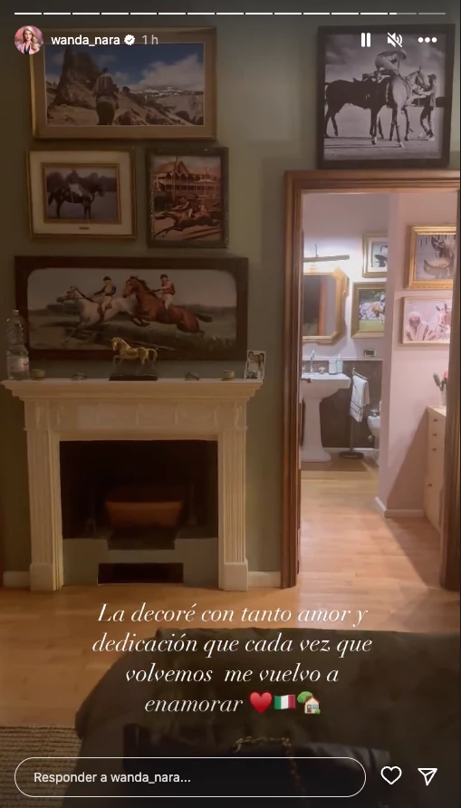 Wanda Nara mostró si casa de campo de Milán