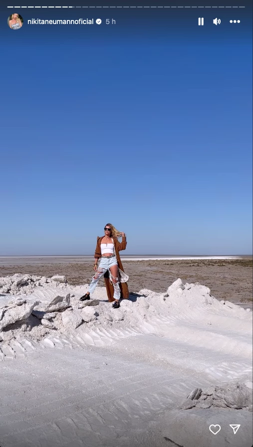 Nicole viajó a San Luis con Allegra y Sienna