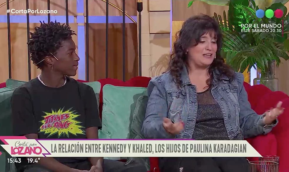 Paulina Karadagian con uno de sus hijos