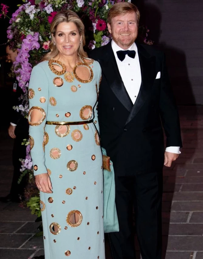 Máxima con el mismo vestido en una gala en 2021