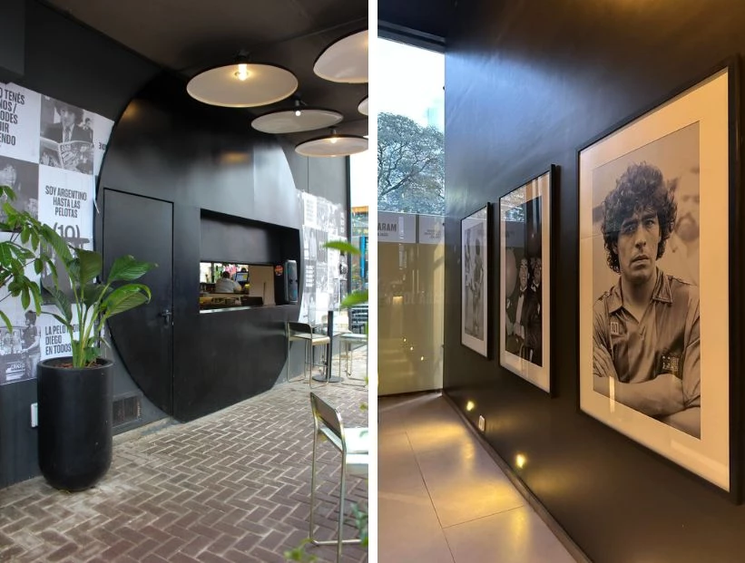 Diego Maradona: así es el diseño y la deco del primer restaurante oficial y temático en honor al ídolo del fútbol argentino