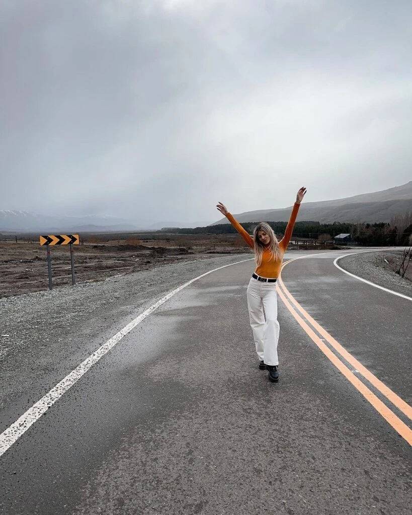 El look de Cande Ruggeri en la Patagonia