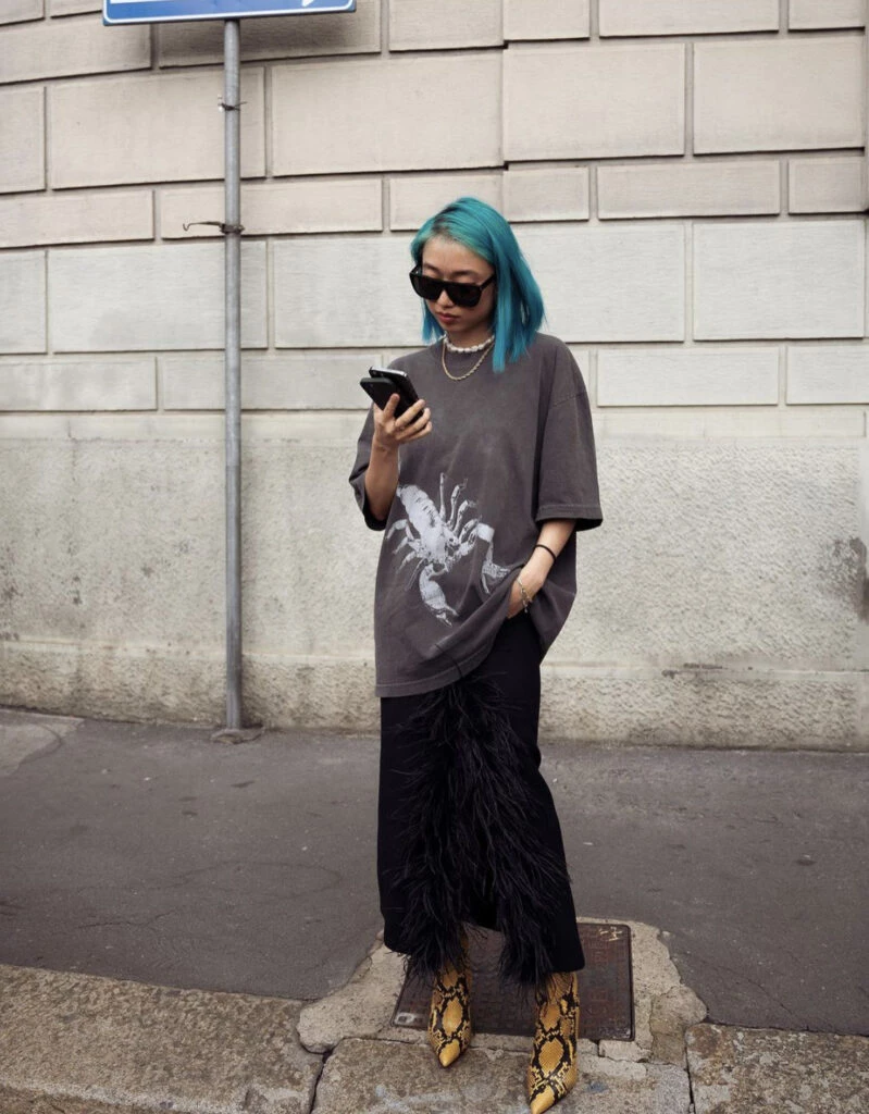 Estos son los mejores looks de street style de MFW. Foto: Instagram.