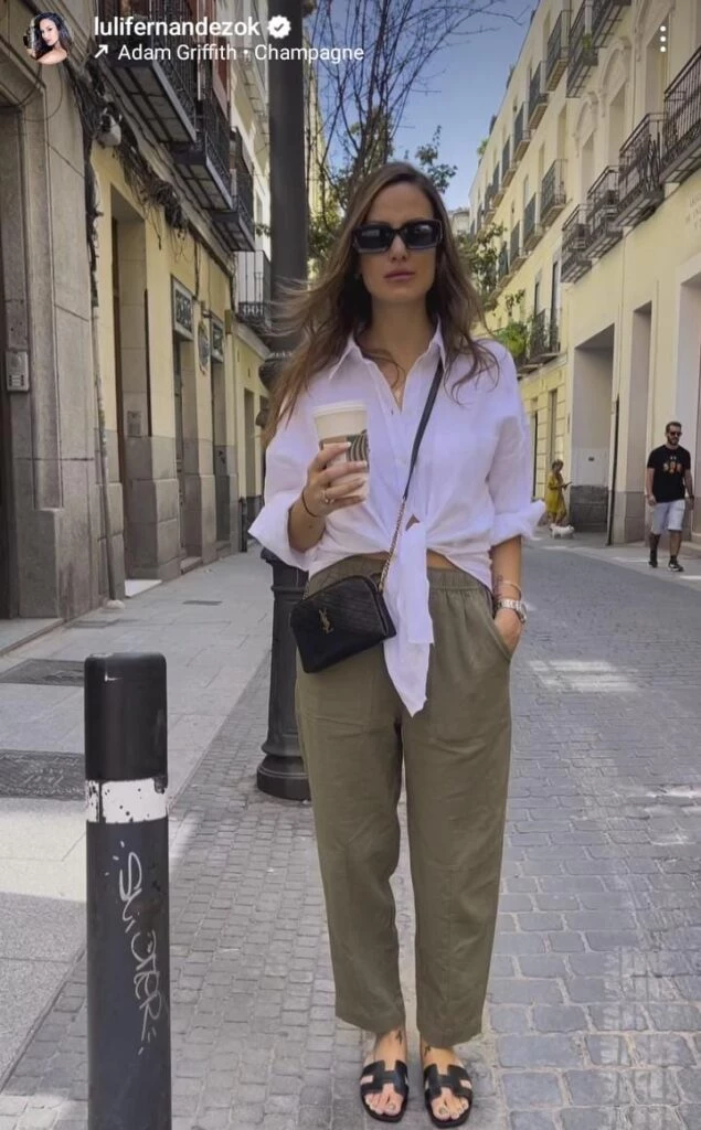 Luli Fernández y su look en las calles de Madrid