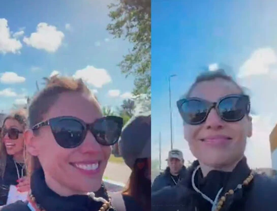 Las fotos de Pampita en la peregrinación a Luján: junto a sus amigas