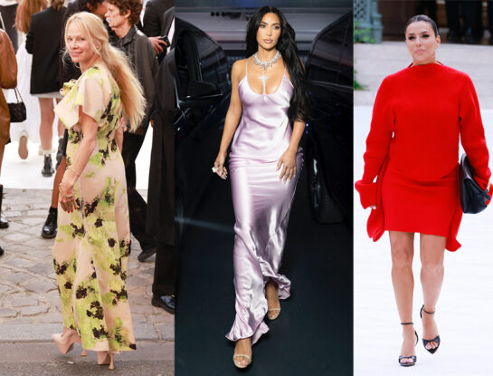 Vidriera: de Kim Kardashian a Eva Longoria y Pamela Anderson, los looks en el desfile de Victoria Beckham