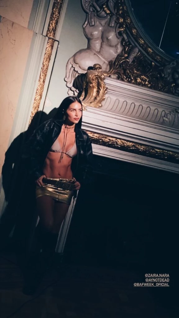 Zaira Nara tiene la pollera metalizada que será furor en verano