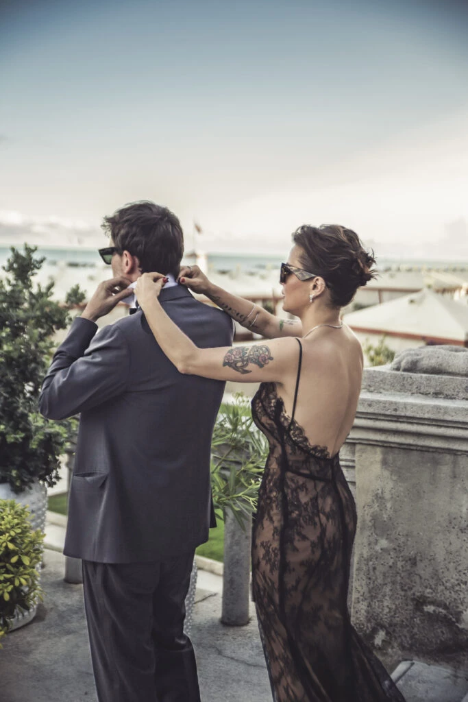 Dolores Fonzi en el festival de cine en Venecia.