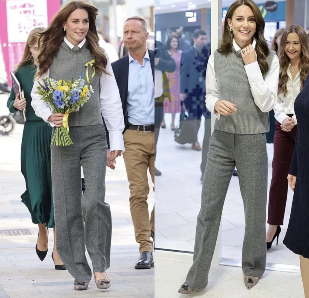 Así es el look estilo preppy que usó Kate Middleton. Foto: Instagram.