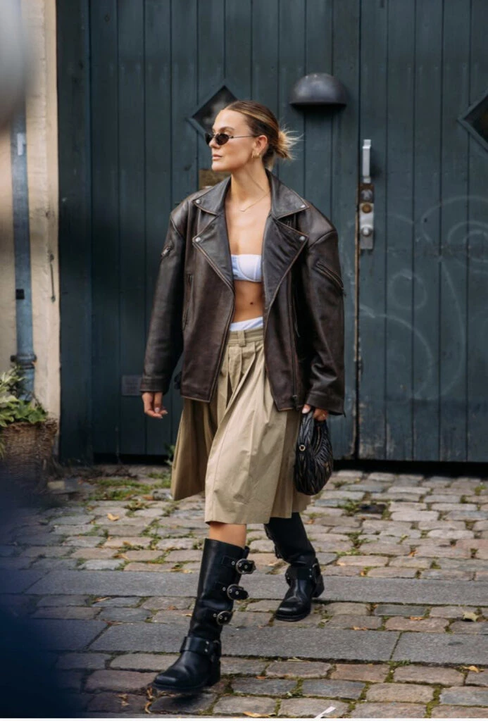 Así se usa el estilo biker. Foto: Pinterest.