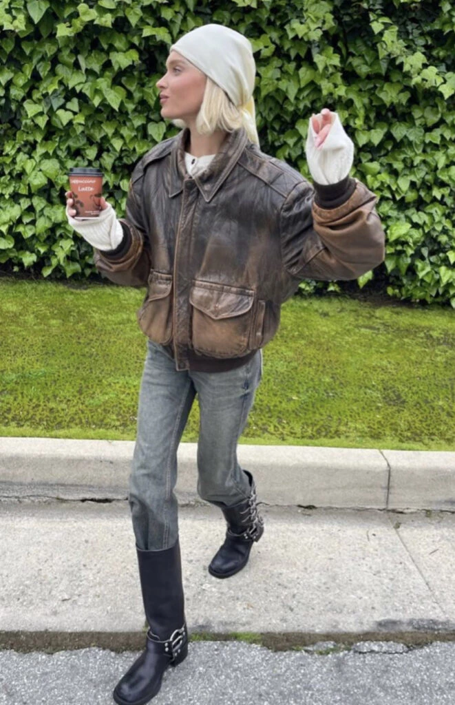 Así se usa el estilo biker. Foto: Pinterest.