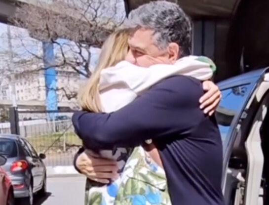 La emoción de María Belén Ludueña al ser sorprendida por Jorge Macri, jefe de Gobierno porteño electo: "Yo quería festejar con él"