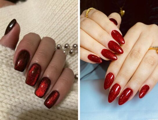 Candy red velvet nails: llevá en tus uñas el color de la temporada