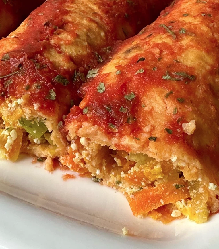 Canelones de zanahoria